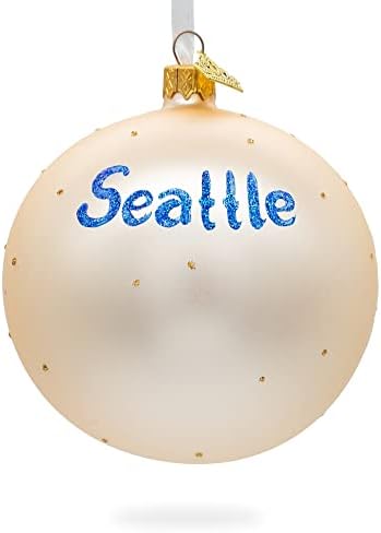Chihuly Garden and Glass, Seattle, Washington, SUA Ball Ball Ornament de Crăciun 4 centimetri