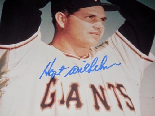 Hoyt Wilhelm Autografat 8x10 Foto color - New York Giants! - Fotografii MLB autografate