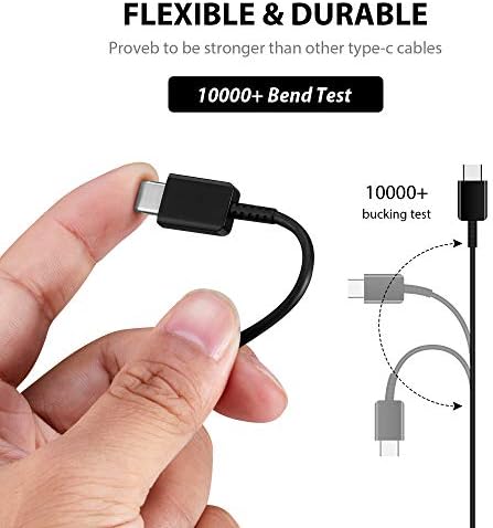 Funcționează de Volt Plus Tech Original 10ft Cablu USB-C compatibil cu tonul dvs. LG Flex HBS-XL7 cu încărcare rapidă și transfer de date.