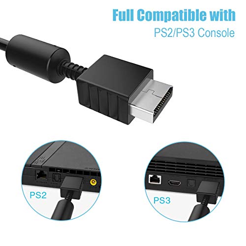 2-Pack audio video RCA cablu-Consola de jocuri componente accesorii conexiune cablu AV pentru PS1 PS2 PS3 Playstation, 6FT