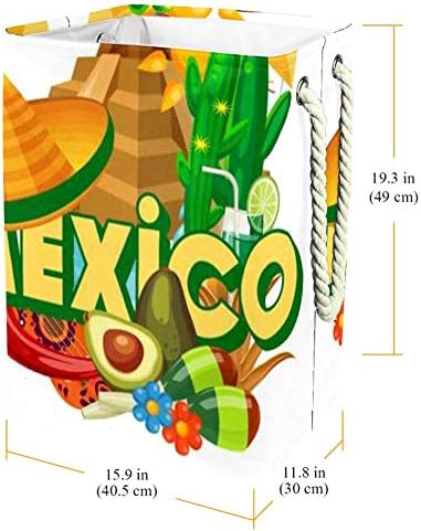 DJROW spălătorie depozitare Mexic set de călătorie coș mare de rufe pliabil