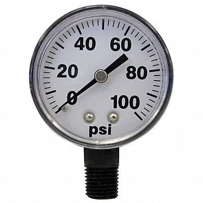 Ecartamentul de presiune, 0 până la 100 psi, 2in, 1/4in