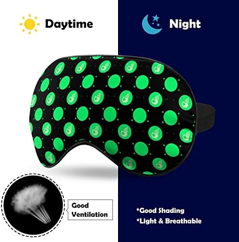 Sfânta Patrick's Dots Green Patter Sleep Masca de somn moale mască portabilă de ochi cu curea reglabilă pentru bărbați pentru