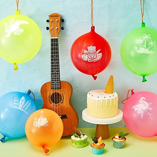 Honoson 36 piese Hawaiian Party Favors Punch Balloons Luau Party Favors Aloha Birthday Party Game 18 Inch colorat Latex Punch