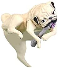 RYGRZJ Acvariu pandantiv Decorative, desene animate Pug câine Acvariu agățat pandantiv peisaj Ornament