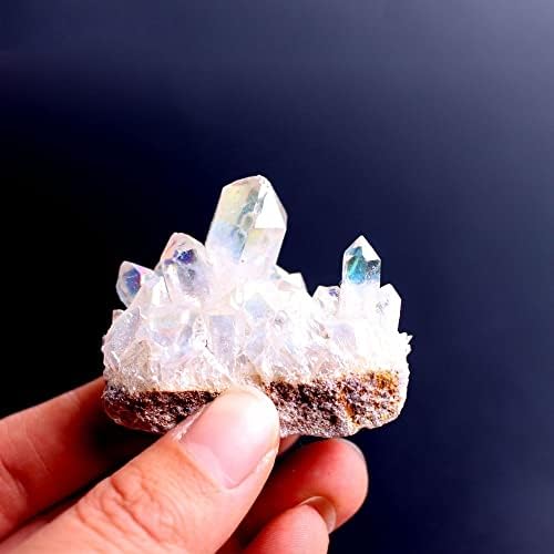 Binnanfang AC216 1pc nou albă electroplaată de cristal de cristal de cuarț aura eșantion electroplator Crystal Crystal Crystal