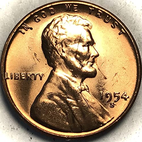1954 S Lincoln Wheat Cent Penny Seller Mint State