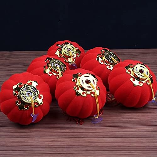 Lumini de șnur de Crăciun Pack Lumini roșii tradiționale chinezești mici Lanterne Mini Layout Lantern pentru Festival/ Nuntă/