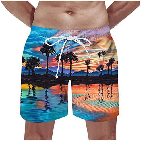Pantaloni scurți de bord bărbați, pantaloni scurți imprimați pentru bărbați, noi plajă hawaiană, moda pantaloni casual respirabili