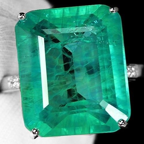 Doamnelor 925 Argint 7.36 CT verde smarald inel nunta logodna trupa Bijuterii