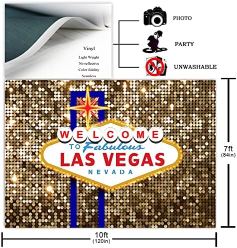 Avezano Las Vegas Party fundal pentru decoratiuni ziua de nastere Bine ati venit la Las Vegas fabulos Cazinou Noapte Poker Party fotografie fundal aur lux Bal costum Dress-up Party Photobooth