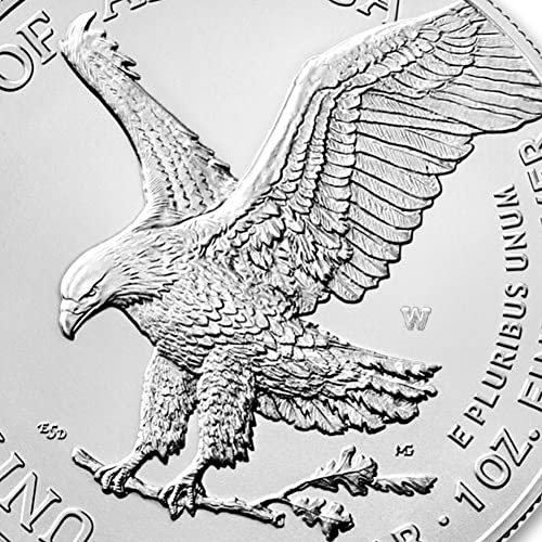 2022 W 1 oz American Burned Silver Eagle Coin SP70 1 $ SP70 PCG -uri