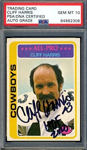 Cliff Harris Gem Mint 10 PSA ADN semnat 1978 Topps Autograph