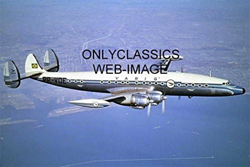 OnlyClassics Varig PP-Vioe Super Constellation Aerial 8x12 Foto Patru Aviație Avionul Motor