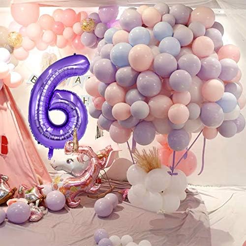 TONIFUL 40 Inch Violet numere mari balon 0-9 decor petrecere de aniversare, folie Mylar număr mare balon Digital 1 Pentru Petrecere