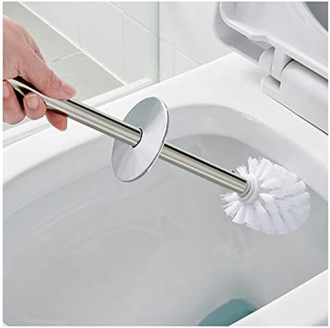 Perie de toaletă și perie de toaletă cu bază și acoperire peri de mâner groasă cu perie rotundă cu cap de baie de baie de curățare