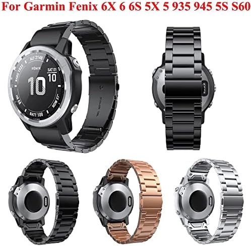 MAKEE 26 22 20mm Watchband pentru Garmin Fenix 7x 7 7S 6x 6 6S ceas cu eliberare rapidă bandă de Încheietură din oțel inoxidabil