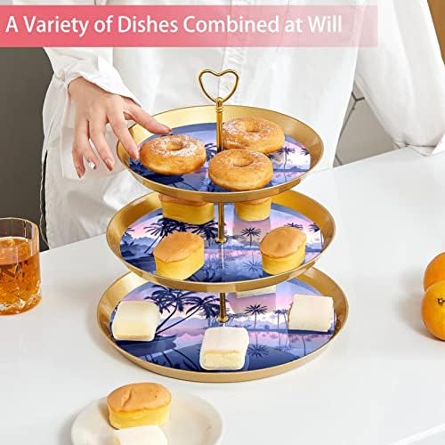 3 niveluri de desert pentru desert cupcake farfurie cu fructe de plastic suport pentru afișare pentru nuntă pentru naștere
