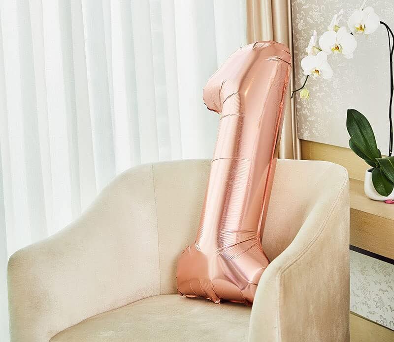 40 inch roz balon de aur jumbo cifră mylar foil heliu baloane pentru petrecerea de naștere decorațiuni de sărbătoare absolvire de nuntă pentru bebeluși dușuri de duș de logodnă ședință foto