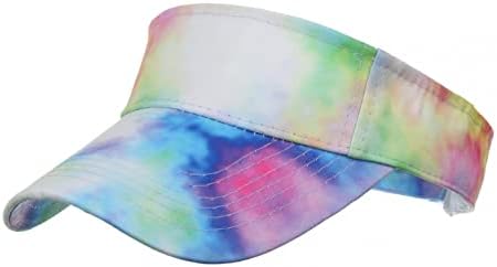 Tie Dye Sun Visor Hat for Women Men Fashion Sports Sport Visor Pats Baseball Reglabil Caps de Baseball Pacle de Sun de vară