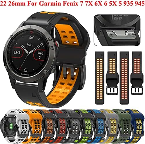 HWGO 22 26mm Watchband curea pentru Garmin Fenix 7 Fenix 6 5 5Plus 935 945 Silicon EasyFit Mansete pentru Fenix 7x 6x 5x Watchband