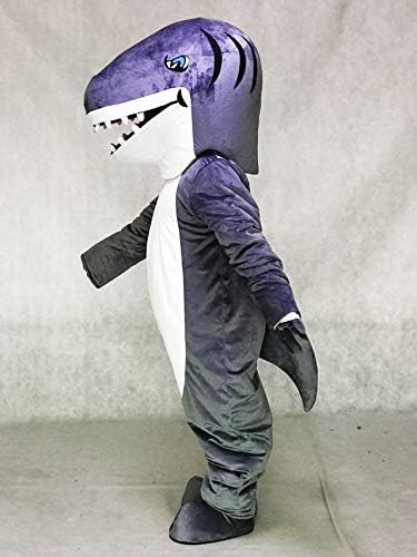 Costum de mascotă de rechin gri costum de școlar pentru adulți