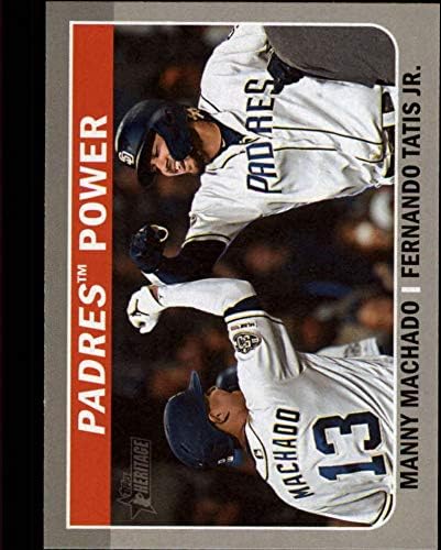 2019 Topps Heritage Cards Combo High Combo CC-1 Fernando Tatis Jr./Manny Machado San Diego Padres Card de baseball