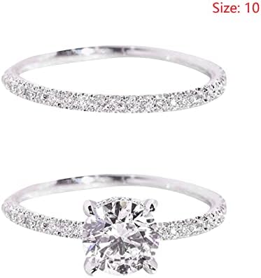 2023 nou inel de cuplu Prietena cu diamante la inel Set trimite Micro Inele cadou inel de bandă pentru femei