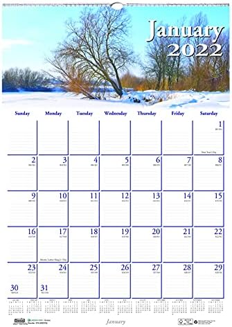 House of Doolittle 2022 Calendar lunar de perete, Earthscapes Scenic, 12 x 16,5 inci, ianuarie - decembrie