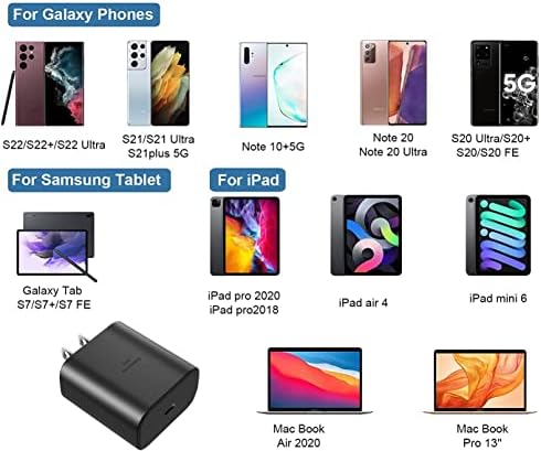 2 Pachet încărcător super rapid 45W USB-C încărcător de perete pentru Samsung Galaxy S22 Ultra/S22+/S22/S21 S20 Plus Ultra,