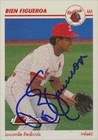 Bien Figueroa Louisville Redbirds - Cardinals Affiliate 1991 Line Drive Card Pre -Rookie Autografat - Cartea Ligii minore.