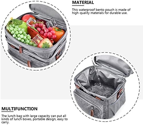 DOITOOL izolate Bento Box portabil Pranz Bag Nailon reutilizabile izolate prânz Tote Bag termică Bento Box Organizator laptele