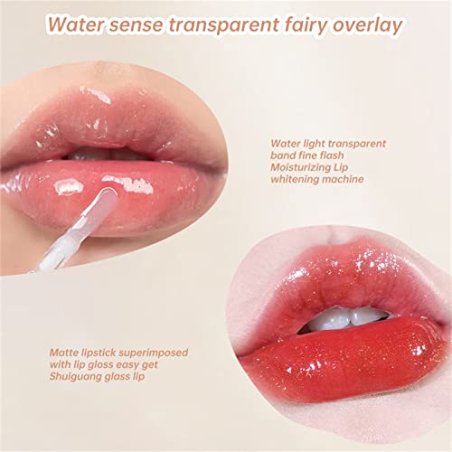 WNVMWI Hydrating Lip Glow Oil Moisturizing Lip Oil Gloss Transparent plin Luciu de buze ulei de buze colorat pentru îngrijirea