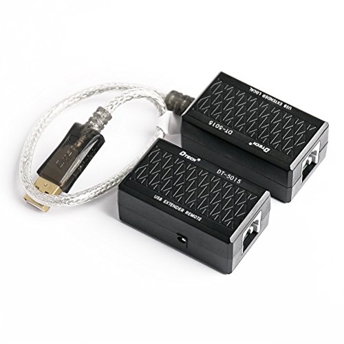 Adaptor de extensie USB DTECH USB la extender RJ45 peste CAT5 CAT5E Ethernet Cablu Set Conexiune până la 200ft