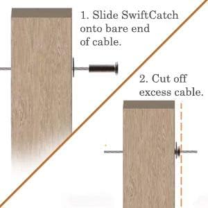 VistaView Cabletec Easy-install, auto-blocare SwiftCatch Conector rapid fără swage pentru balustrade pentru cablu pentru cablu
