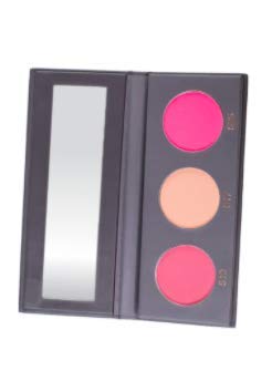 Kab Cosmetics-Blushmeup Palette-Tricolor, presat-pulbere Blush Palette cu oglindă compactă - 3 de lungă durată, fard de obraz