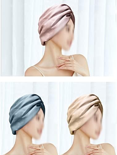 Pdgjg Silk Nightcap Headgear Anti-Disder Păr subțire Secțiune subțire de dormit Primăvara și toamna Sleep Ajutor Femei