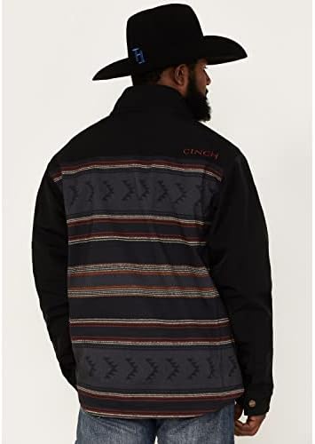 Cinch pentru bărbați din sud-vestul color-bloc cu bloc de color cu fermoar, jacheta softshell CC-MWJ1538002