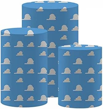 Hisdh Blue Sky Nors Alb Nors Piedestal Cover pentru copii Petreceți de ziua de naștere pentru copii Decorație pentru copii