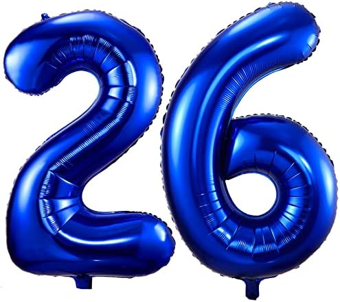 Numere de baloane albastru bleumarin 26