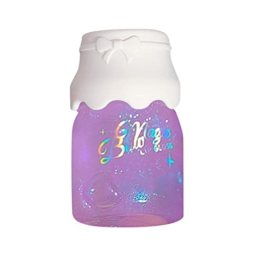 Palete de machiaj Cool pentru copii Bowknot Milk Jar balsam de buze umezește și hidratează pielea și banda de lumină a apei este Luciu de buze subțire și strălucitor