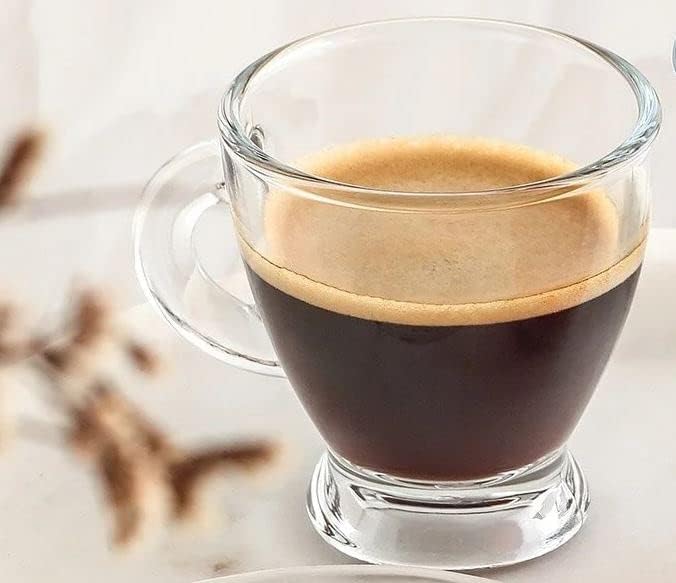 Cupe espresso ale lui Bohem, 3,2 oz Demitasse de sticlă limpede espresso, set de 4, pahare cu espresso, cupe de cafea exprimo,