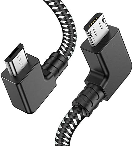 Wondrux compatibil 1ft 90 grade Micro USB la Tip C telefon tabletă OTG cablu de date conector unghi drept cablu de sârmă Dji