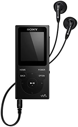 Sony NWE394/B 8GB Walkman MP3 player și mdrex15ap căști cu căști de urechi cu microfon cu microfon, negru