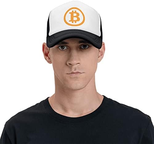 Întreabă-Mă Despre Bitcoin Mesh Hat Moda Șepci De Baseball Negru Gridding Trucker Pălării Golf Sunhat