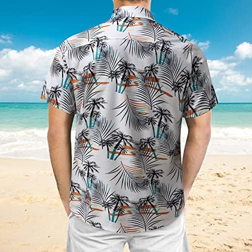 Xxbr pentru bărbați cămăși hawaiiene cu mânecă scurtă floare grafică buton imprimat în jos topuri vintage pentru vacanță de