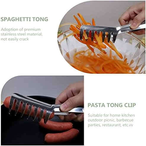 Mobestech 2pcs paste tongs din oțel inoxidabil Spaghetti tongs paste Tweezers Grosges Grossess Grosness 1mm Pasta Clips Pasta