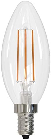 Bulbrite articol 776856, bec candelabru cu Filament LED, 4,5 Watt, 2700K, pentru utilizare în candelabre și aplice, complet