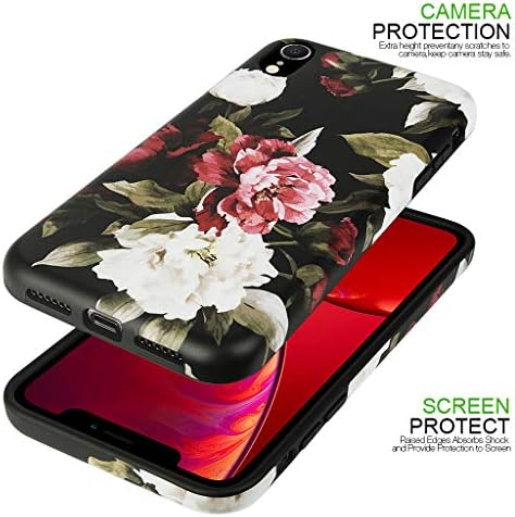 Carcasă Golink pentru iPhone XR, Matte Floral Series Floral Slim-Fit Ultra-Thin anti-zgârietură anti-șoc dovadă de praf anti-deget