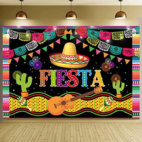 Withu Mexican Fiesta fundal dungă Cinco De Mayo carnaval colorat steaguri chitara craniu Muertos Dress-Up Consumabile Partidul
